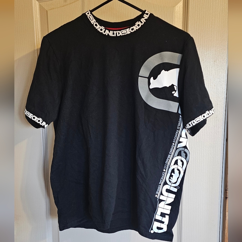 Ecko Unltd Black And White Graphic T Shirt Small